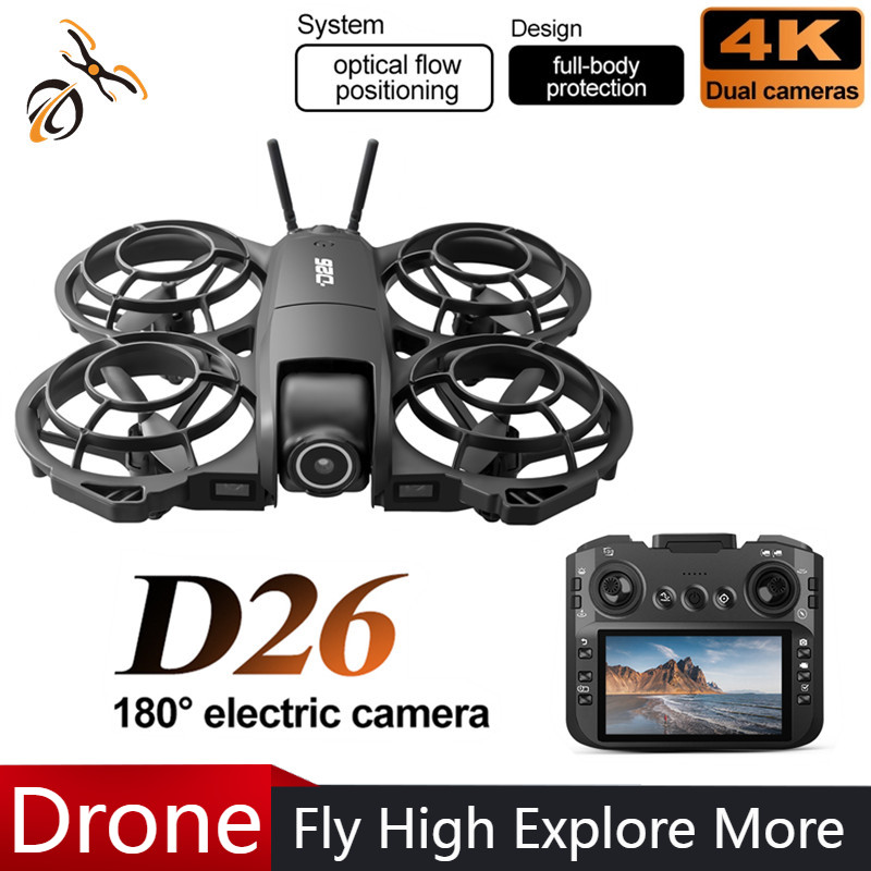 D26 Drone 4K Aerial HD 180° Ca - Rc Helicopter Case ulasan dan harga