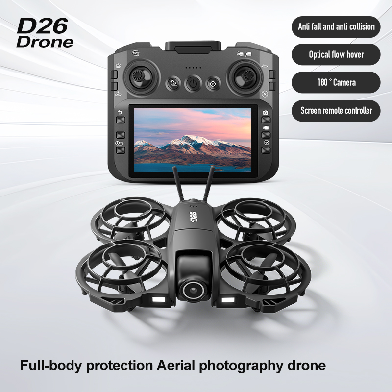 D26 Drone 4K Aerial HD 180° Ca - Rc Helicopter Case ulasan dan harga